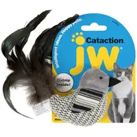 Photo of JW Pet Cataction Catnip Black and White Bird Cat Toy With Feather Tail