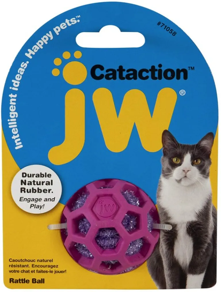 JW Pet Cataction Rattle Ball Interactive Cat Toy Photo 1