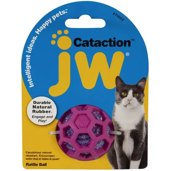 JW Pet Cataction Rattle Ball Interactive Cat Toy Photo 1