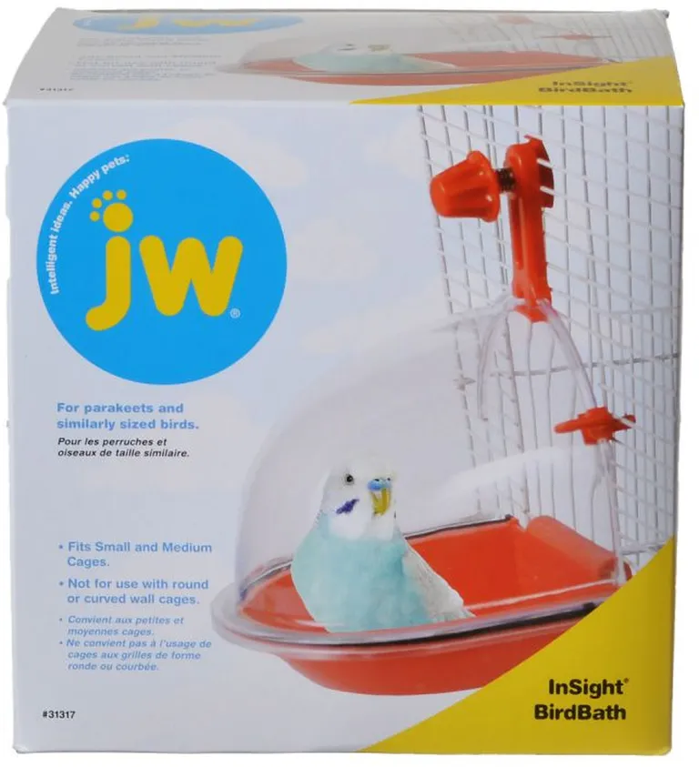 JW Pet Insight Bird Bath for Parakeets and Similar Sized Birds for Small and Medium Cages Photo 1