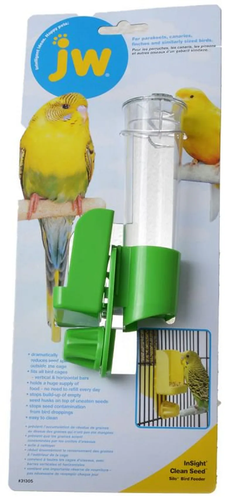 JW Pet Insight Clean Seed Silo Bird Feeder Photo 1