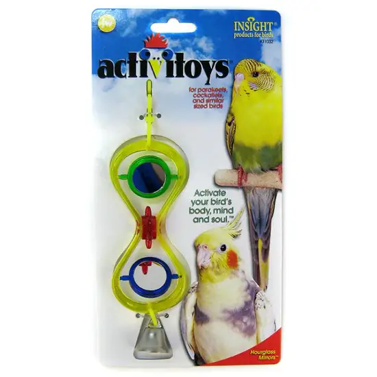 JW Pet Insight Hour Glass Mirror Bird Toy Photo 1