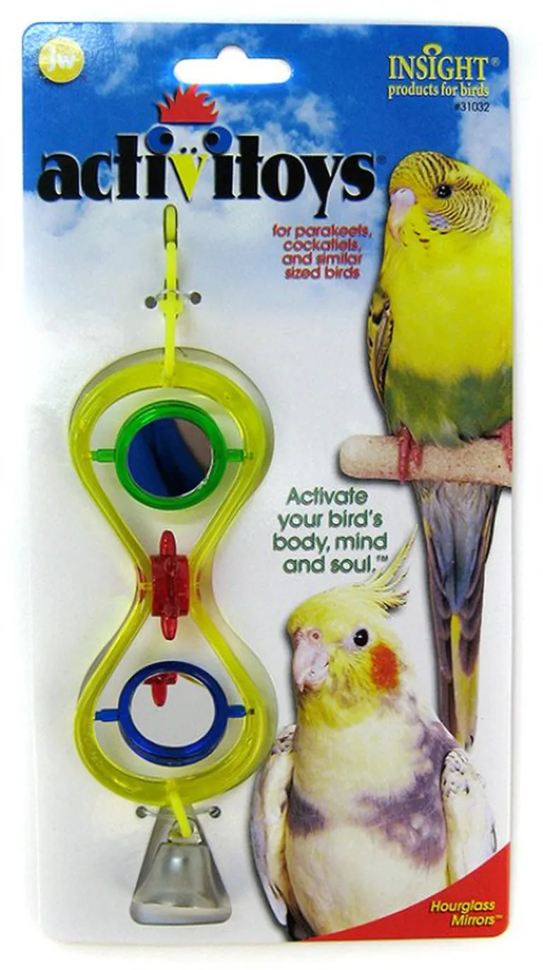 JW Pet Insight Hour Glass Mirror Bird Toy Photo 1