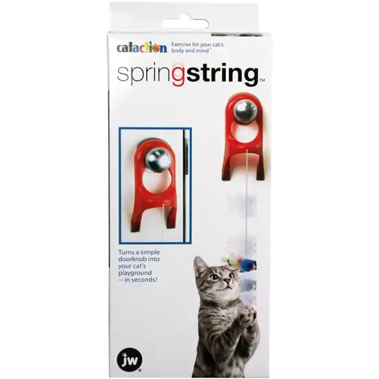 JW Pet Springstring Feathered Mouse Interactive Cat Toy Photo 1