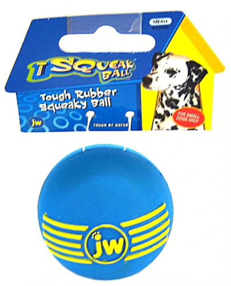 JW Pet iSqueak Ball Rubber Dog Toy Assorted Colors Photo 2