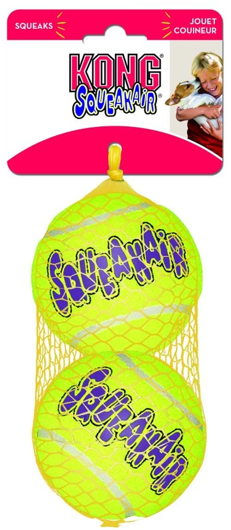KONG Air Dog Squeaker Tennis Balls Large Dog Toy Photo 1