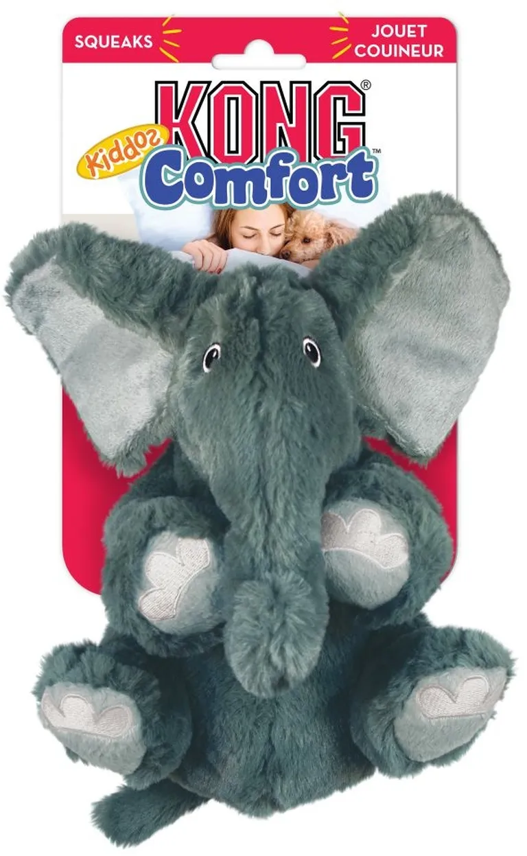 KONG Comfort Kiddos Elephant Plush Dog Toy Extra Small Photo 1