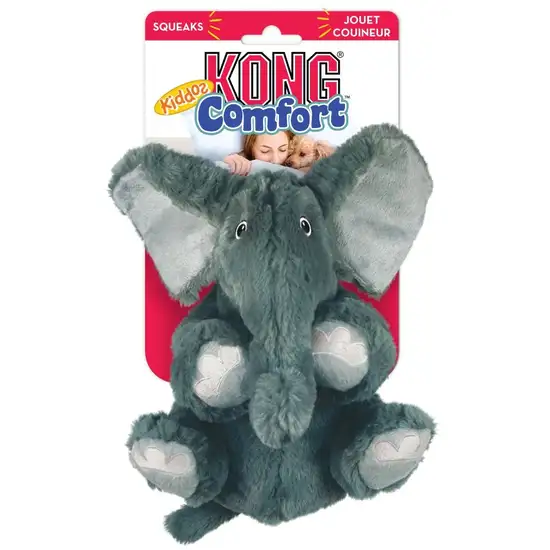 KONG Comfort Kiddos Elephant Plush Dog Toy Extra Small Photo 1