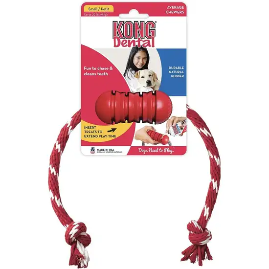 KONG Dental With Floss Rope Chew Toy Small Photo 1