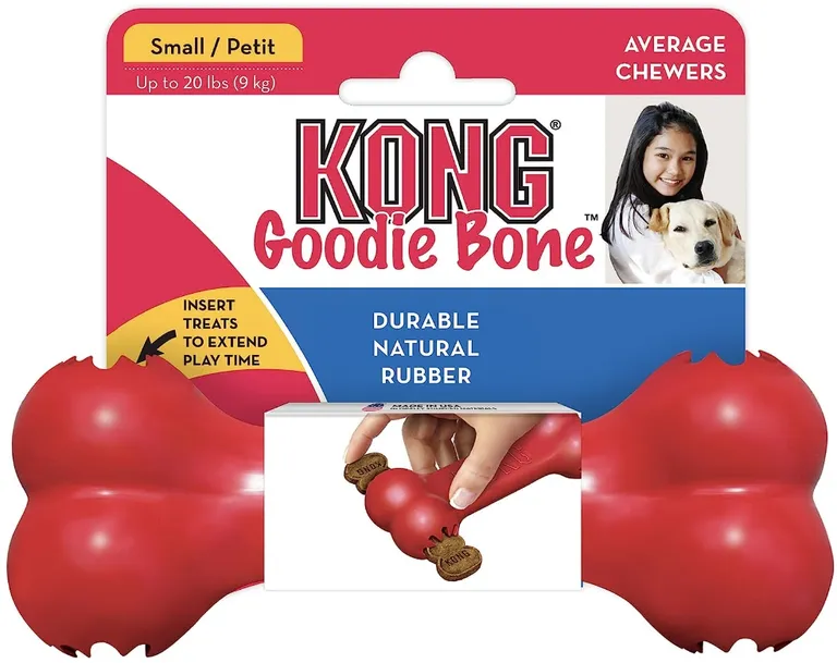 KONG Goodie Bone Durable Rubber Dog Chew Toy Red Photo 1