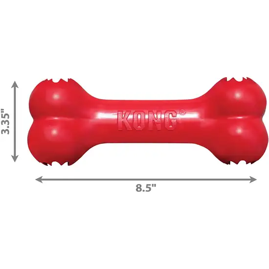 KONG Goodie Bone Durable Rubber Dog Chew Toy Red Photo 3