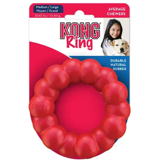 KONG Red Ring Medium/Large Chew Toy Photo 2