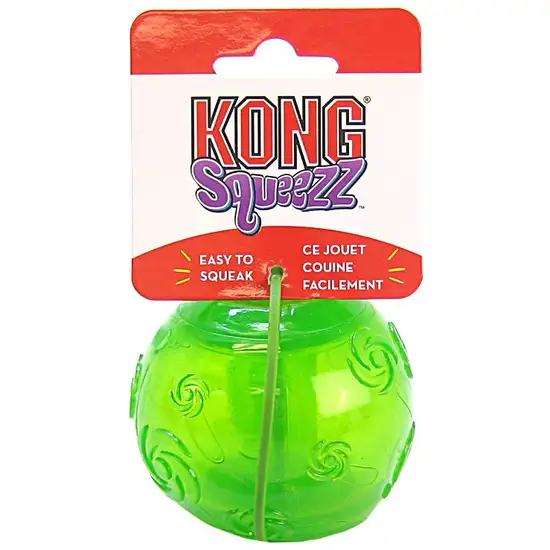 KONG Squeezz Ball Squeaker Dog Toy Assorted Colors Photo 1