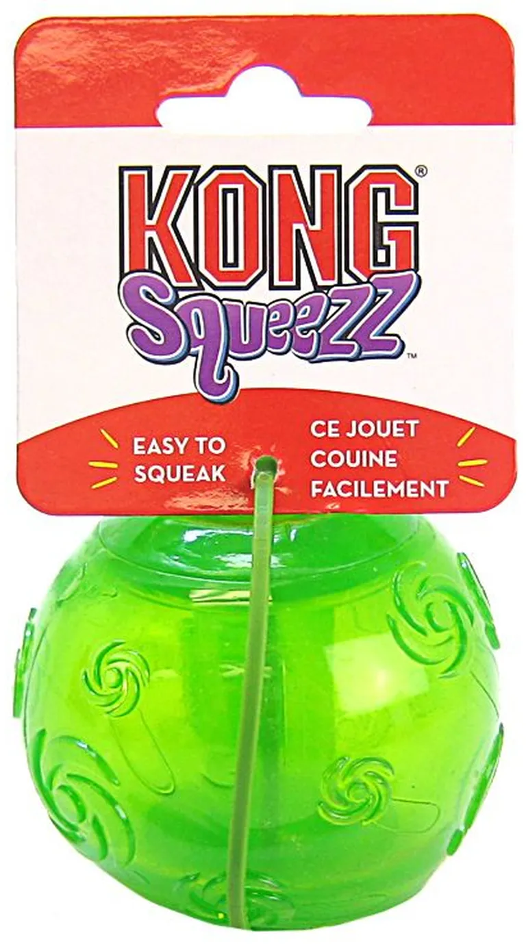 KONG Squeezz Ball Squeaker Dog Toy Assorted Colors Photo 1