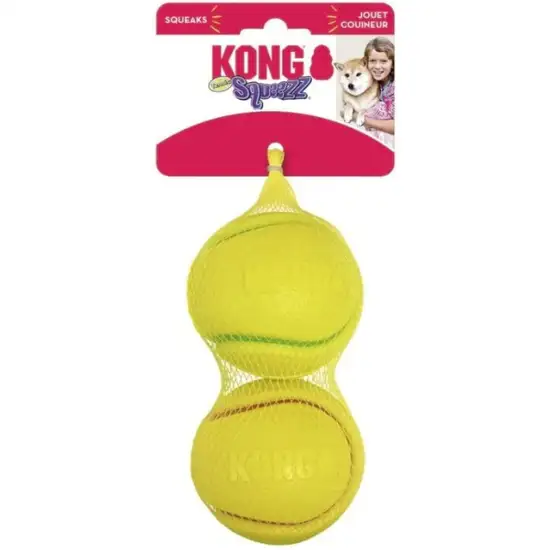 KONG Squeezz Tennis Ball Assorted Colors Photo 1