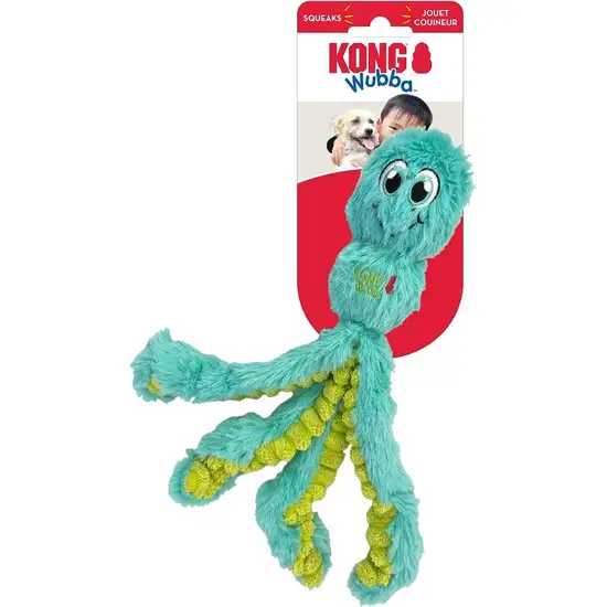 KONG Wubba Octopus Squeaky Dog Toy Assorted Colors Photo 2