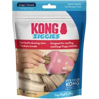Photo of KONG Ziggies Puppy Recipe Teeth Cleaning Dog Chew Large