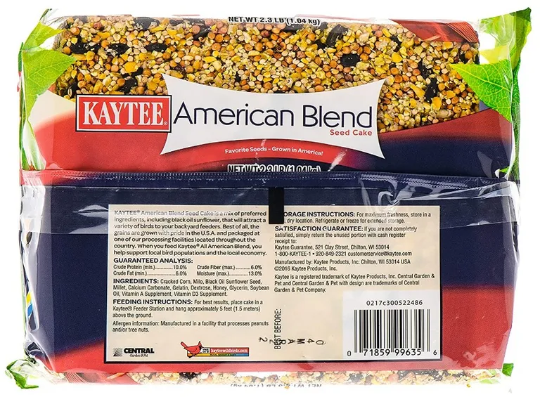 Kaytee American Blend Seed Cake with Favorite Seeds Grown In America For Wild Birds Photo 2