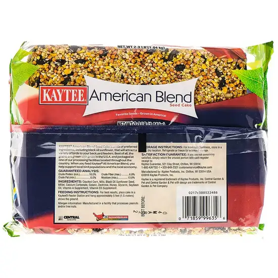 Kaytee American Blend Seed Cake with Favorite Seeds Grown In America For Wild Birds Photo 2