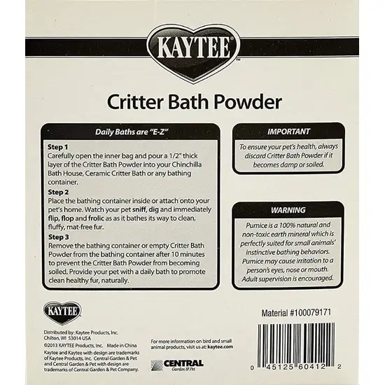 Kaytee Critter Bath Powder Photo 3