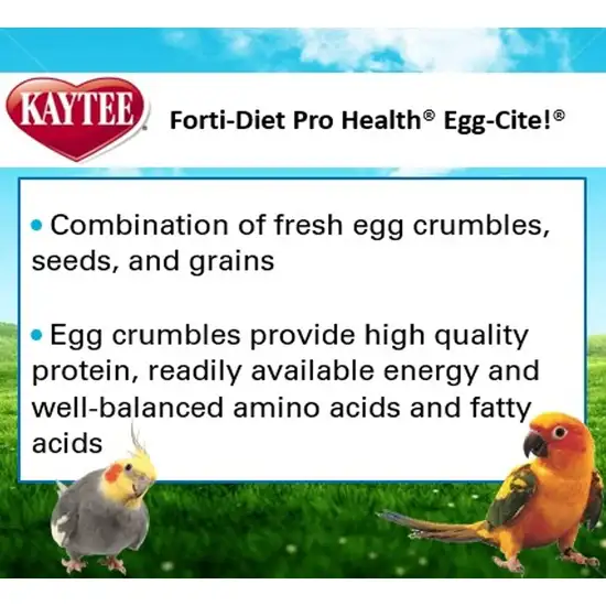 Kaytee Forti Diet Pro Health Egg-Cite! Healthy Support Diet Parakeet Photo 7