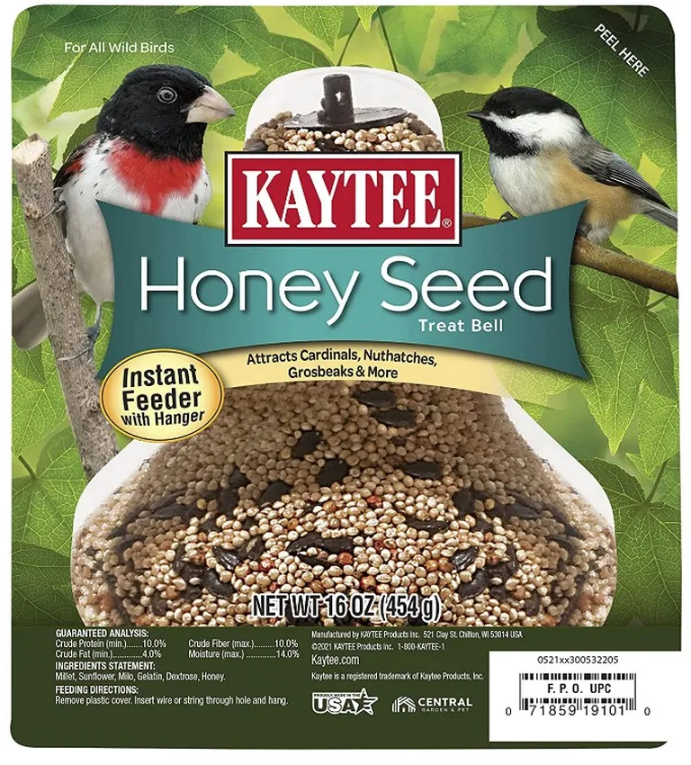 Kaytee Honey Seed Treat Bell for Wild Birds Photo 1