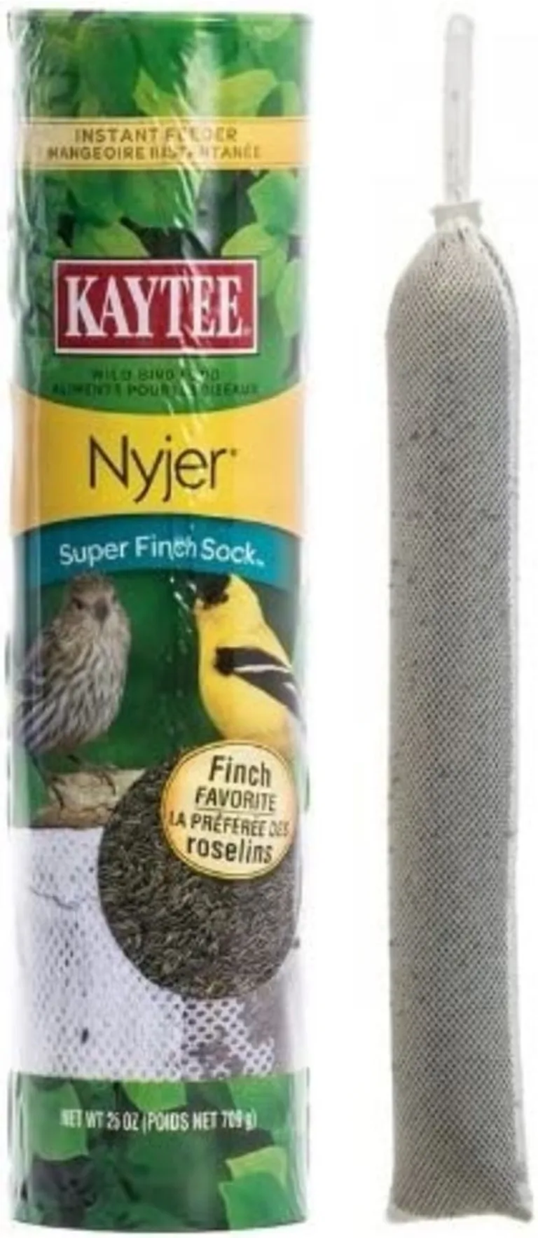 Kaytee Nyjer Super Finch Sock Instant Feeder with Wild Bird Food Photo 1