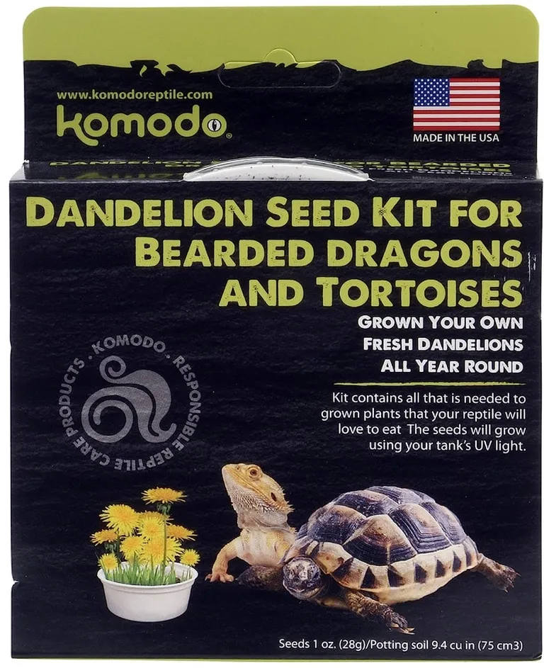 Komodo Dandelion Seed Kit for Bearded Dragons and Tortoises Photo 1