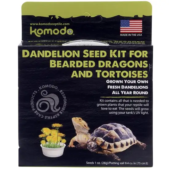Komodo Dandelion Seed Kit for Bearded Dragons and Tortoises Photo 1