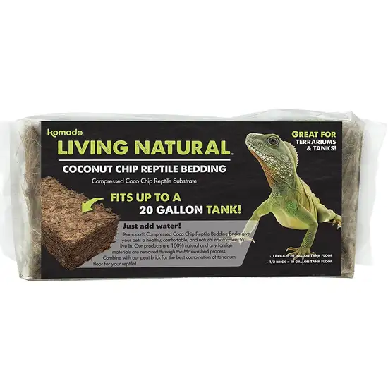 Komodo Living Natural Coconut Chip Reptile Bedding Brick Photo 1