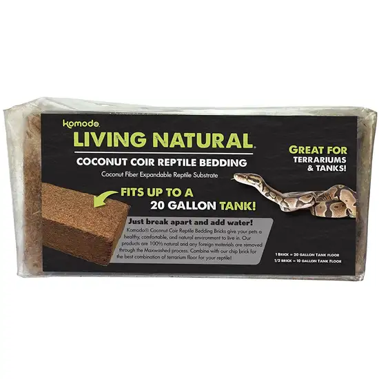 Komodo Living Natural Coconut Coir Reptile Bedding Brick Photo 1