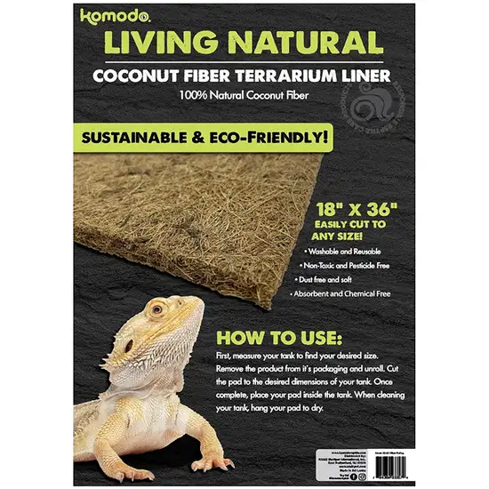 Komodo Living Natural Coconut Fiber Terrarium Liner 18 x 36 Inch Photo 3