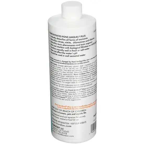 Kordon Pond AmQuel Plus Detoxifies Ammonia Nitrite and Nitrate Concentrated Water Conditioner Photo 2