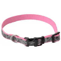 Photo of Lazer Brite Pink Hearts Reflective Adjustable Dog Collar