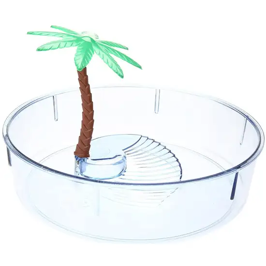 Lees Round Turtle Lagoon with Access Ramp to Feeding Bowl and Palm Tree Decor Photo 3