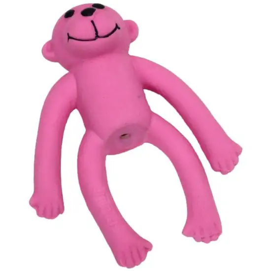 Lil Pals Latex Monkey Dog Toy Pink Photo 2