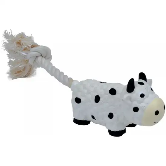 Lil Pals Latex and Rope Cow Toy Photo 1