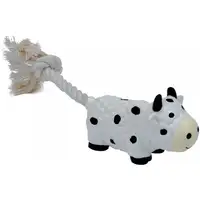 Photo of Lil Pals Latex and Rope Cow Toy