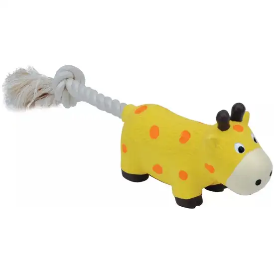 Lil Pals Latex and Rope Giraffe Toy Photo 1