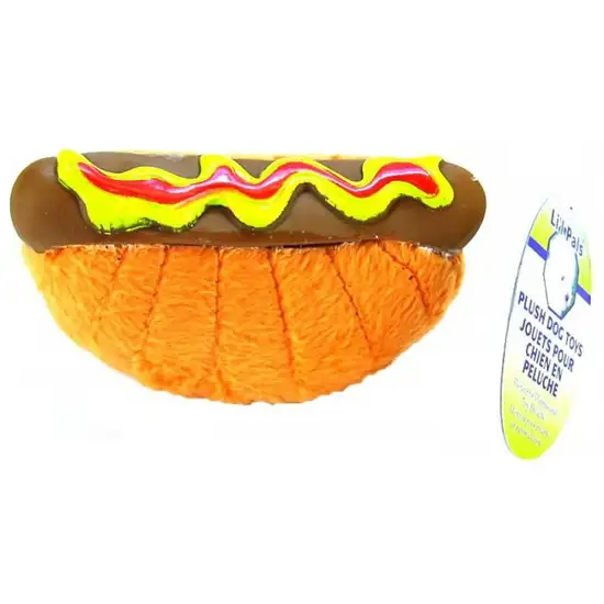 Lil Pals Plush Hot Dog Toy for Puppies and Toy Breeds Photo 1
