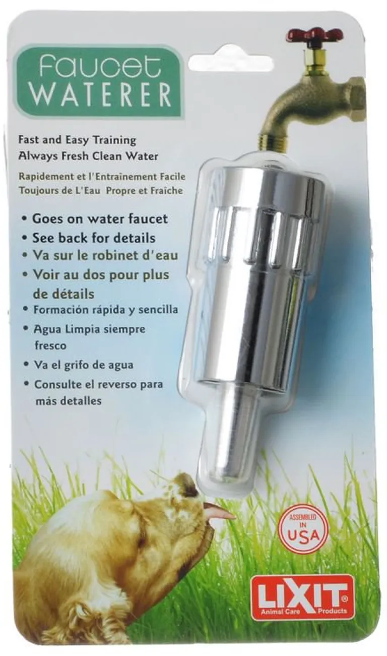 Lixit Faucet Waterer Goes On Water Faucet for Fresh Clean Water for Dogs Photo 1