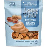 Photo of Loving Pets Bone-Shaped Soft Jerky Treats Peanut Butter
