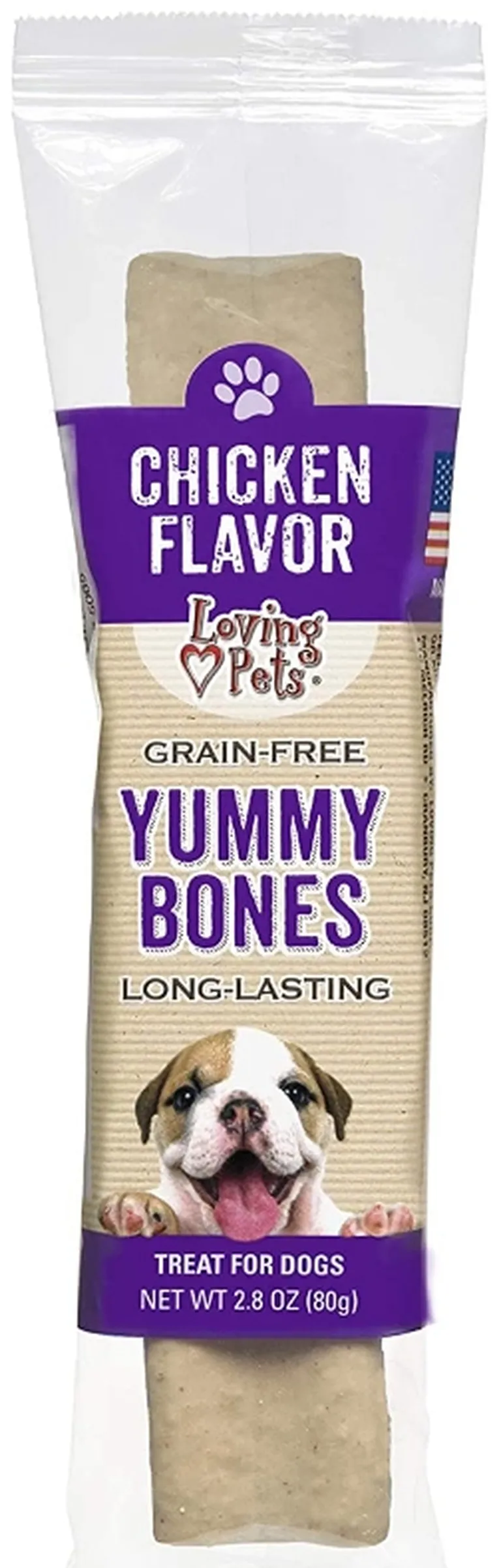 Loving Pets Grain Free Yummy Bones Chicken Flavor Filled Chew Photo 1