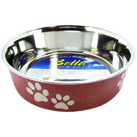 Photo of Loving Pets Merlot Stainless Steel Dish With Rubber Base