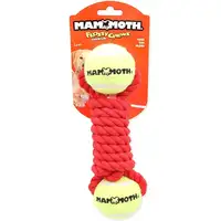 Photo of Mammoth Flossy Chews Braided Bone with 2 Tennis Balls for Dogs