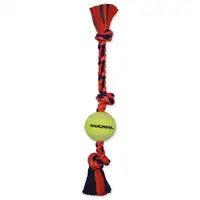 Photo of Mammoth Flossy Chews Color 3 Knot Tug with Tennis Ball 20