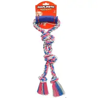 Photo of Mammoth Flossy Chews Dog Toy with Rubber Handle