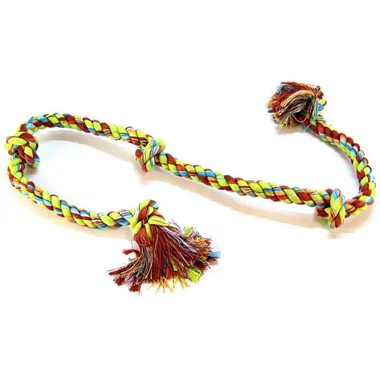 Mammoth Pet Flossy Chews Colored 5 Knot Tug Photo 1