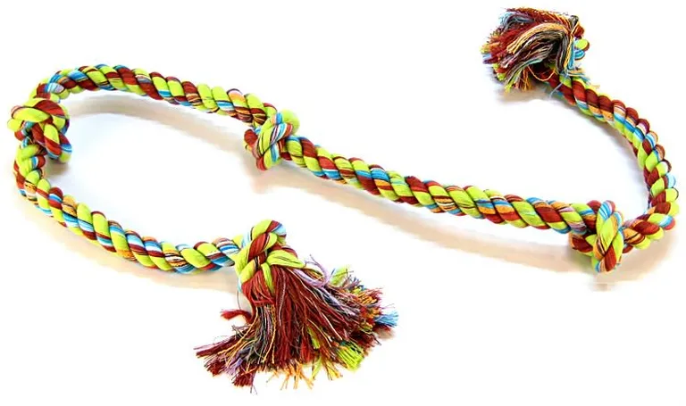 Mammoth Pet Flossy Chews Colored 5 Knot Tug Photo 2