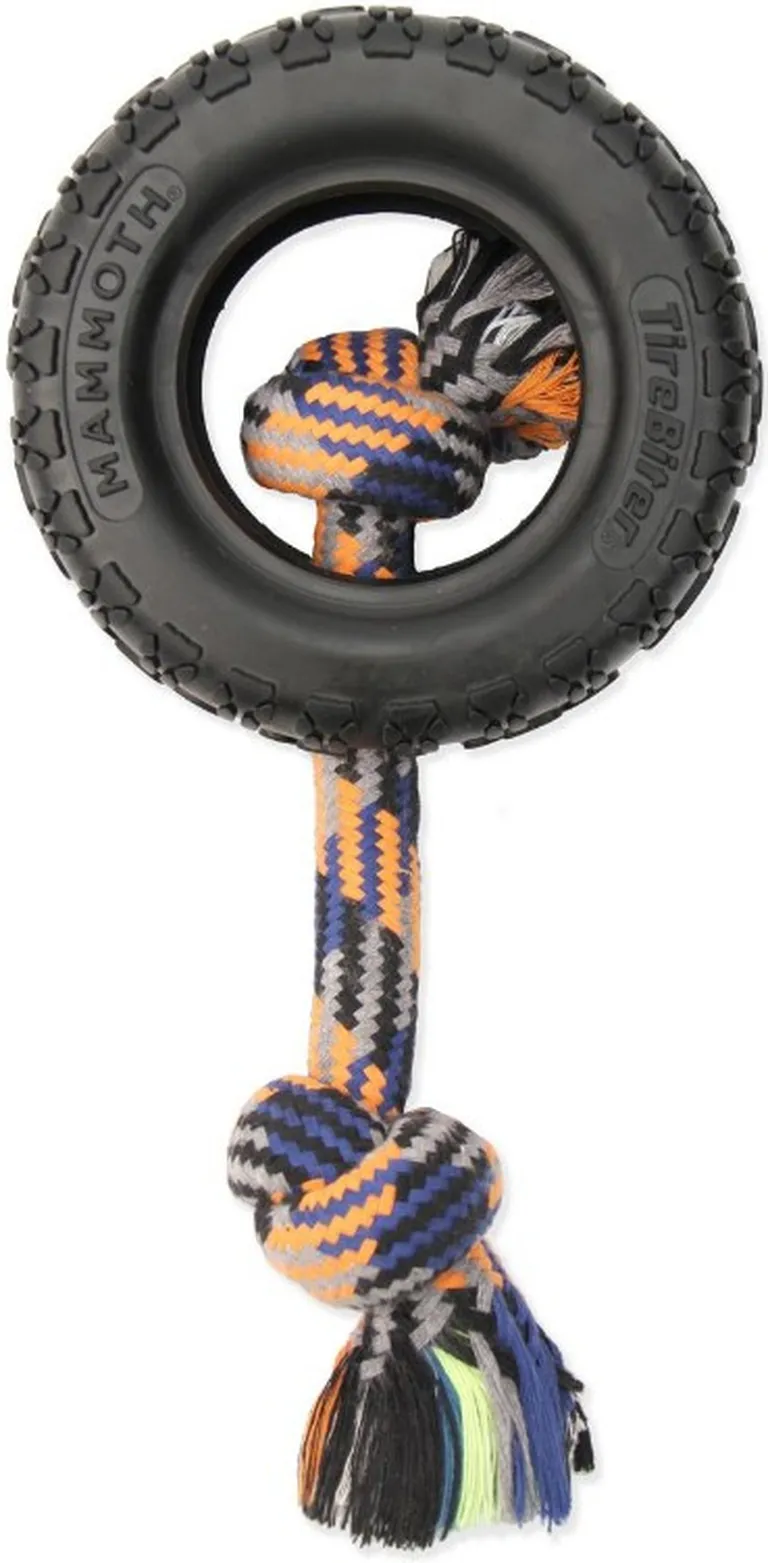 Mammoth Pet Tire Biter II Dog Toy with Rope Photo 2